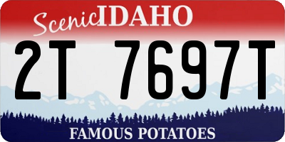 ID license plate 2T7697T