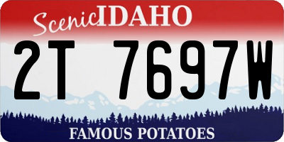 ID license plate 2T7697W