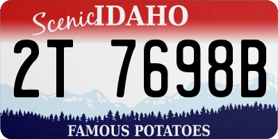 ID license plate 2T7698B