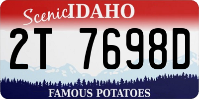 ID license plate 2T7698D