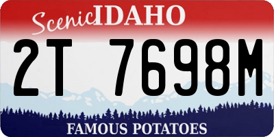 ID license plate 2T7698M