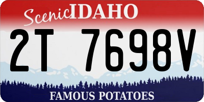 ID license plate 2T7698V