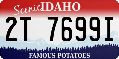 ID license plate 2T7699I