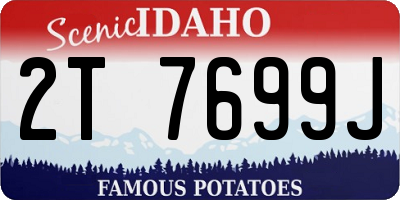 ID license plate 2T7699J