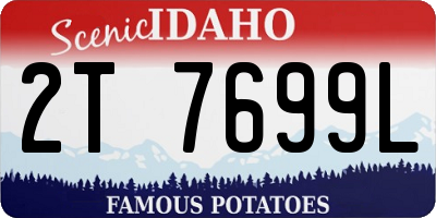 ID license plate 2T7699L