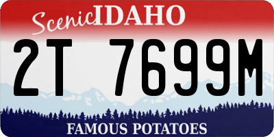 ID license plate 2T7699M