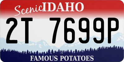 ID license plate 2T7699P