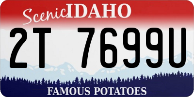 ID license plate 2T7699U