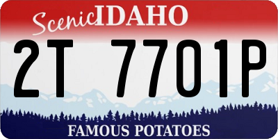 ID license plate 2T7701P