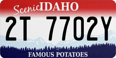 ID license plate 2T7702Y