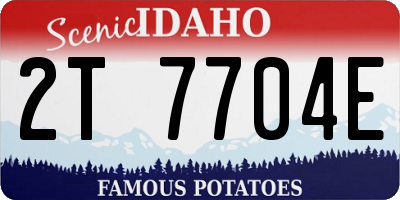 ID license plate 2T7704E