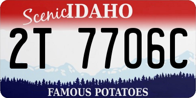 ID license plate 2T7706C
