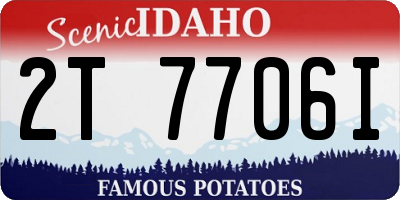 ID license plate 2T7706I