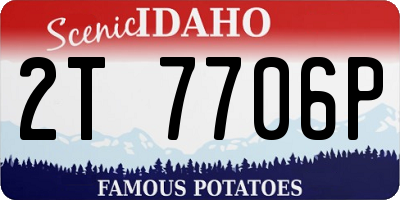 ID license plate 2T7706P