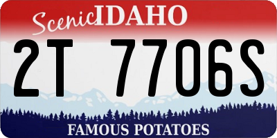 ID license plate 2T7706S
