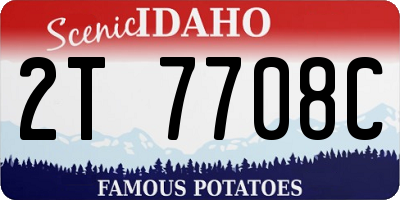 ID license plate 2T7708C