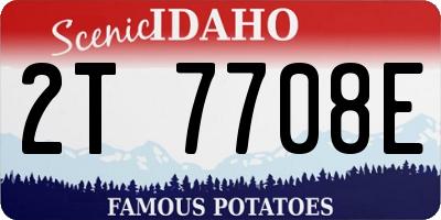 ID license plate 2T7708E
