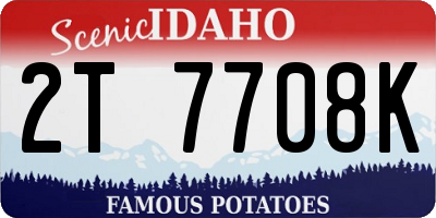 ID license plate 2T7708K