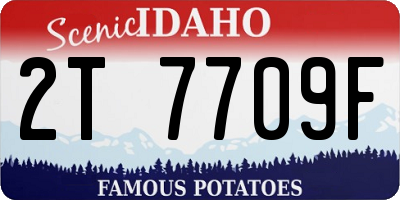 ID license plate 2T7709F