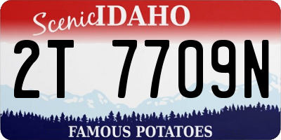 ID license plate 2T7709N