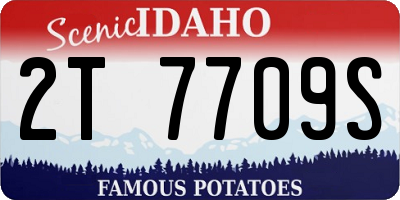 ID license plate 2T7709S