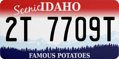 ID license plate 2T7709T