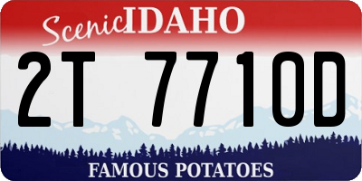 ID license plate 2T7710D