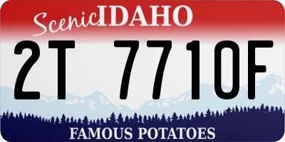 ID license plate 2T7710F