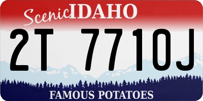 ID license plate 2T7710J
