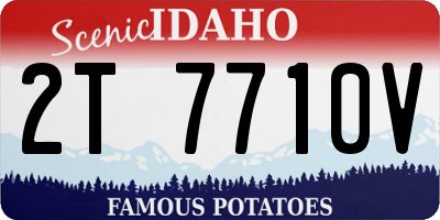 ID license plate 2T7710V