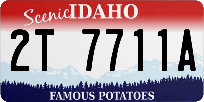 ID license plate 2T7711A