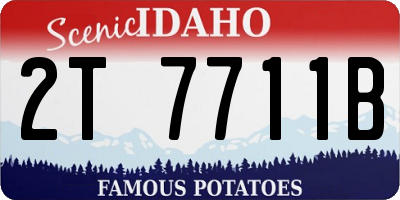 ID license plate 2T7711B