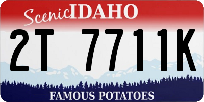 ID license plate 2T7711K