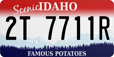 ID license plate 2T7711R