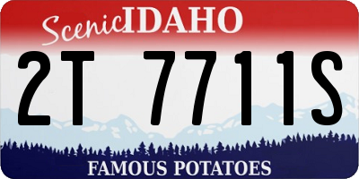 ID license plate 2T7711S