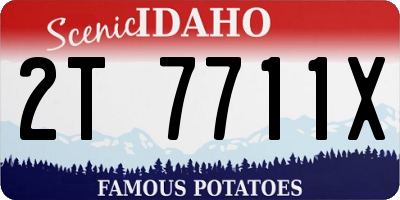 ID license plate 2T7711X
