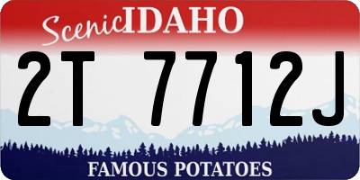 ID license plate 2T7712J