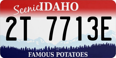 ID license plate 2T7713E