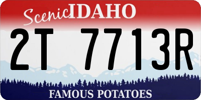 ID license plate 2T7713R