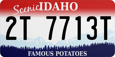ID license plate 2T7713T