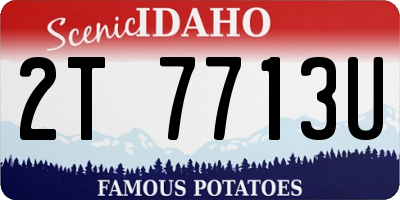 ID license plate 2T7713U