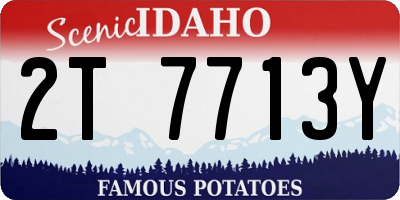 ID license plate 2T7713Y