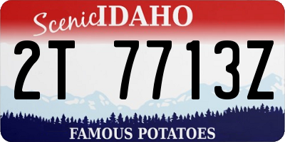 ID license plate 2T7713Z