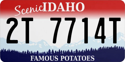 ID license plate 2T7714T