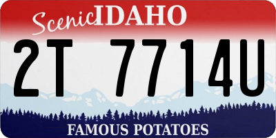 ID license plate 2T7714U