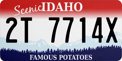 ID license plate 2T7714X