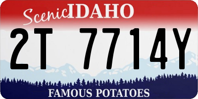 ID license plate 2T7714Y