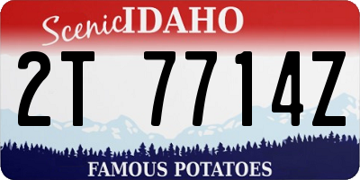 ID license plate 2T7714Z