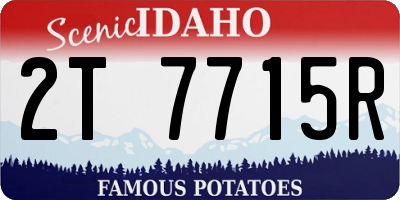 ID license plate 2T7715R