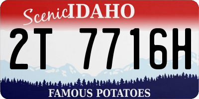 ID license plate 2T7716H